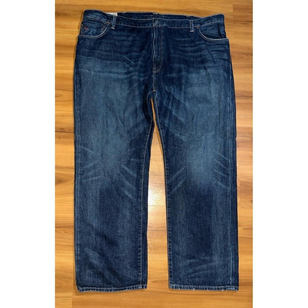 Mens Polo Ralph Lauren Straight Leg Cotton Dark Denim Jeans